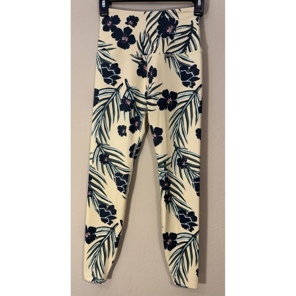 Beyond Yoga High Waisted‎ Leggings Women size XS Yellow Floral Activewear Pants